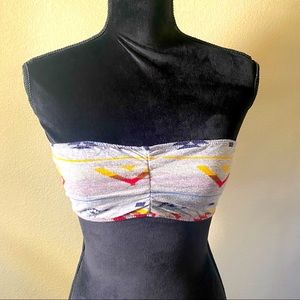 OBEY Native Print Bandeau Tube Top